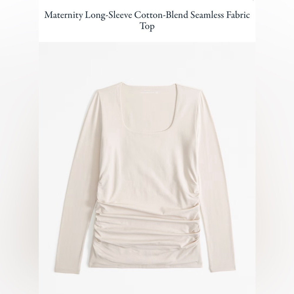 Abercrombie Maternity Long-Sleeve Cotton-Blend Seamless Fabric Top